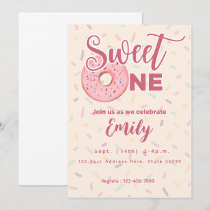 Invitation pour le premier anniversaire de Sweet O