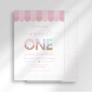 Invitation pour le premier anniversaire de Sweet O