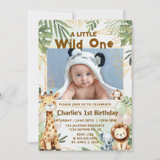 Invitation pour le premier anniversaire de Wild On