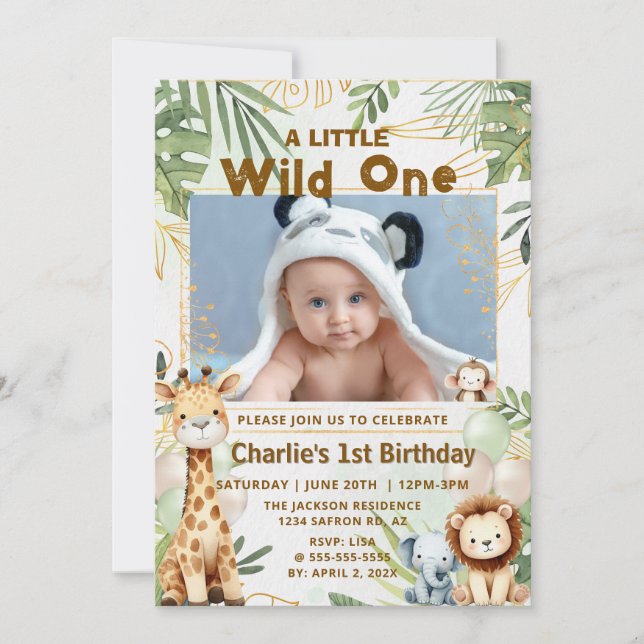 Invitation pour le premier anniversaire de Wild On (Devant)