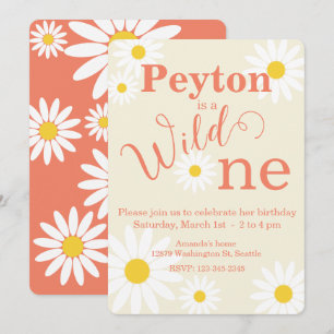 Invitation pour le premier anniversaire de Wild On