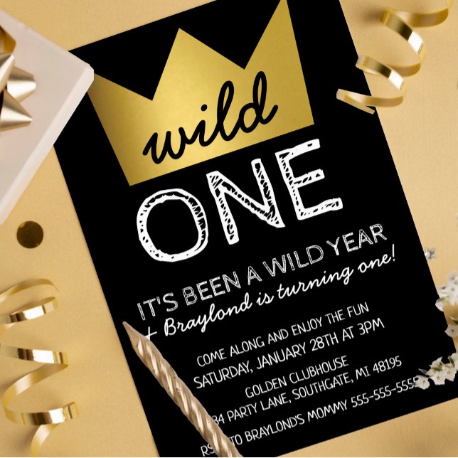 Invitation pour le premier anniversaire de Wild On (Créateur téléchargé)