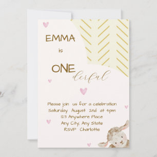 Invitation pour le premier anniversaire du bébé