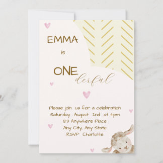 Invitation pour le premier anniversaire du bébé