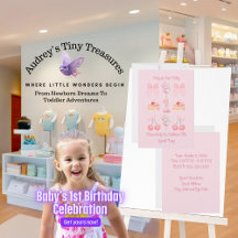 Invitation pour le premier anniversaire du bébé Pa