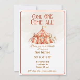 Invitation pour le premier anniversaire du Cheval