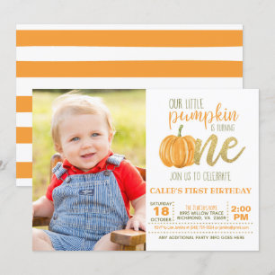 Invitation pour le premier anniversaire du citroui