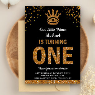 Invitation pour le premier anniversaire du prince 