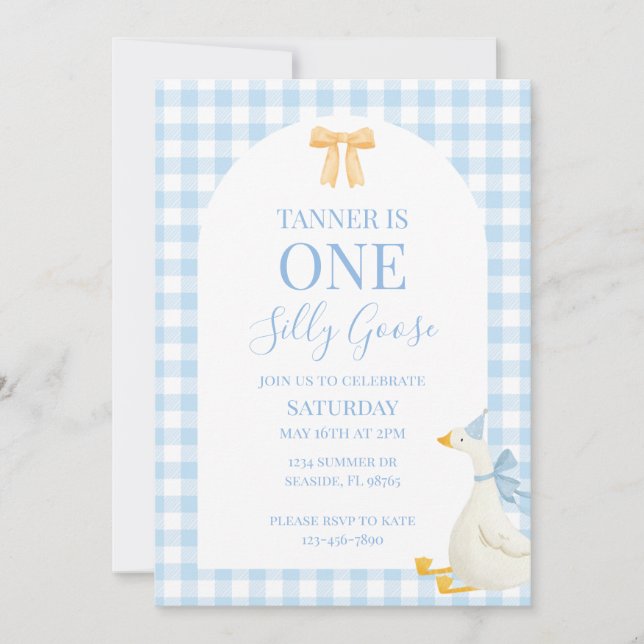 Invitation pour le premier anniversaire d'une peti (Devant)