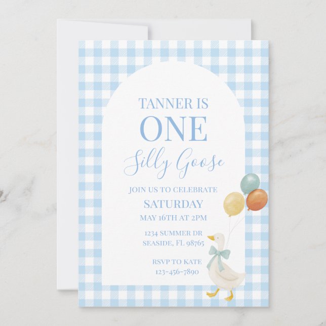 Invitation pour le premier anniversaire d'une peti (Devant)