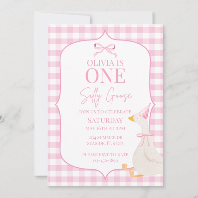 Invitation pour le premier anniversaire d'une peti (Devant)