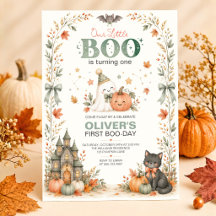 Invitation pour le premier anniversaire Halloween 