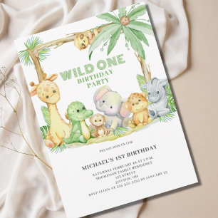 Invitation pour le premier anniversaire Safari Bêt