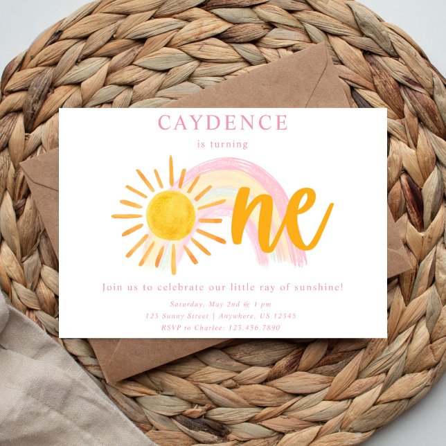 Invitation pour le premier anniversaire sous le si (Créateur téléchargé)