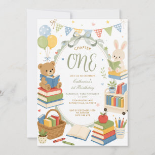 Invitation pour le premier anniversaire sur le thè