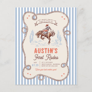 Invitation pour le premier rodéo de cow-boy vintag
