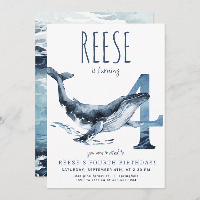 Invitation pour le quatrième anniversaire de balei (Devant / Derrière)