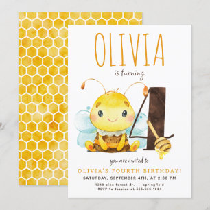 Invitation pour le quatrième anniversaire de la pe