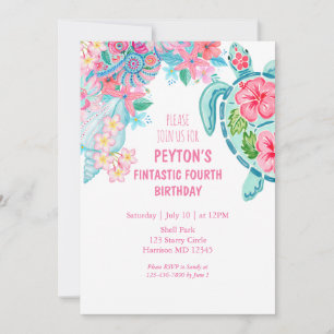 Invitation pour le quatrième anniversaire d'été de