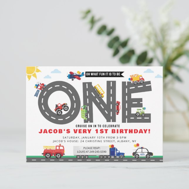 Invitation pour le transport du premier anniversai (Debout devant)