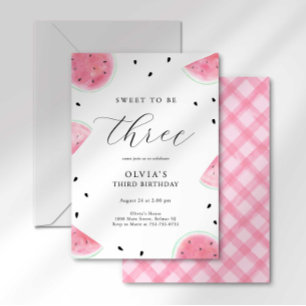 Invitation pour le troisième anniversaire de Sweet