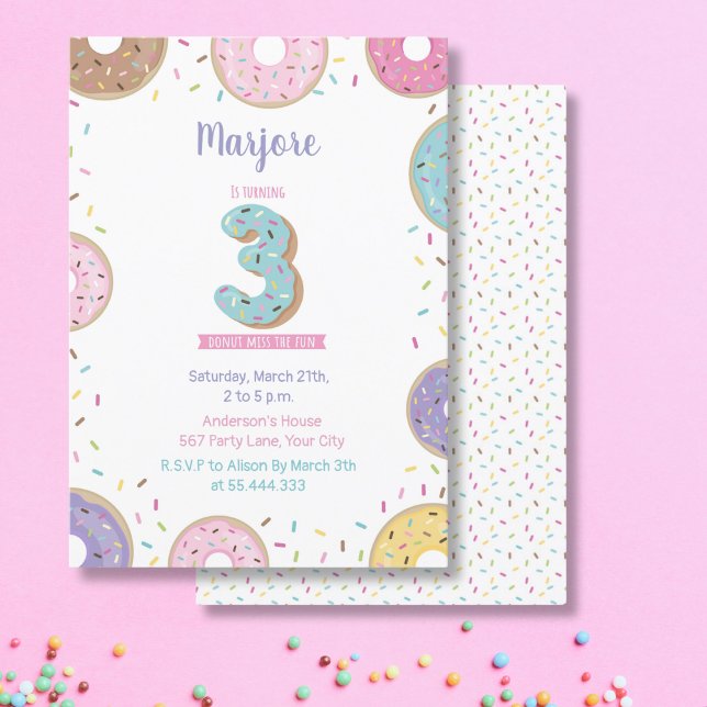Invitation pour le troisième anniversaire, invitat (Créateur téléchargé)