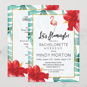 Invitation pour le week-end d'enterrement de vie d
