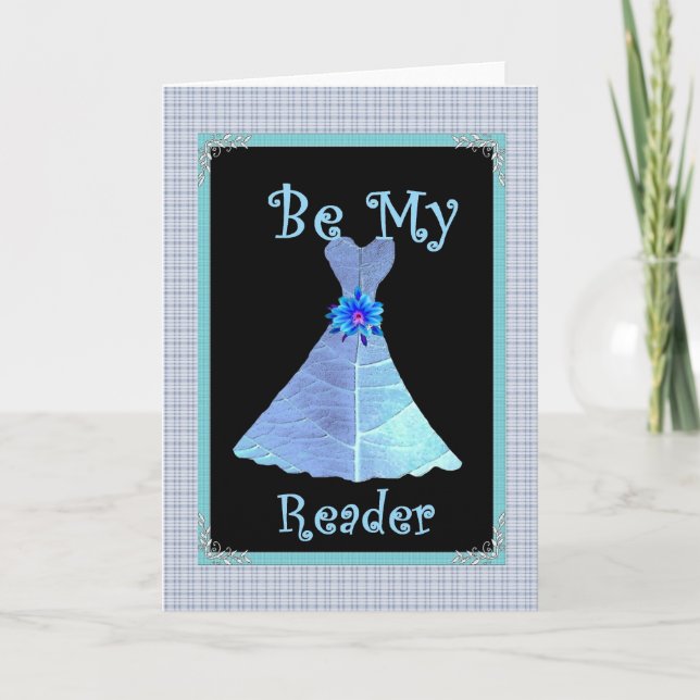 Invitation pour Lecteur de Mariage - Robe Bleue et (Devant)