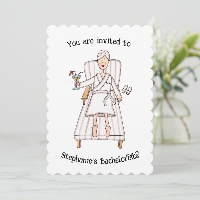 Invitation pour l'enterrement de vie de jeune fill (Debout devant)