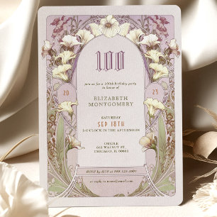 Invitation pour les 100 ans Art Nouveau par Mucha