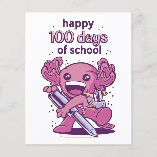 Invitation pour les 100 jours d'école (Devant)