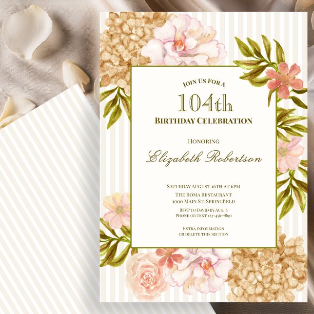 Invitation pour les 104 ans de Fleurs d'Automne Él (Créateur téléchargé)
