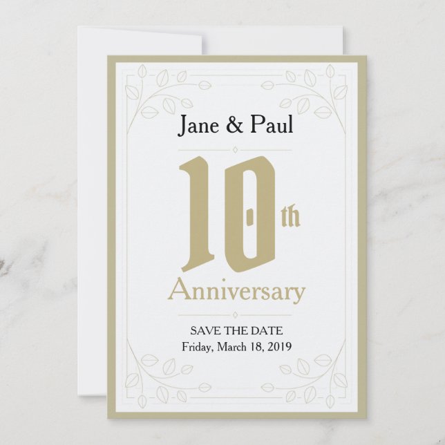 Invitation pour les 10 ans de Design Floral (Devant)