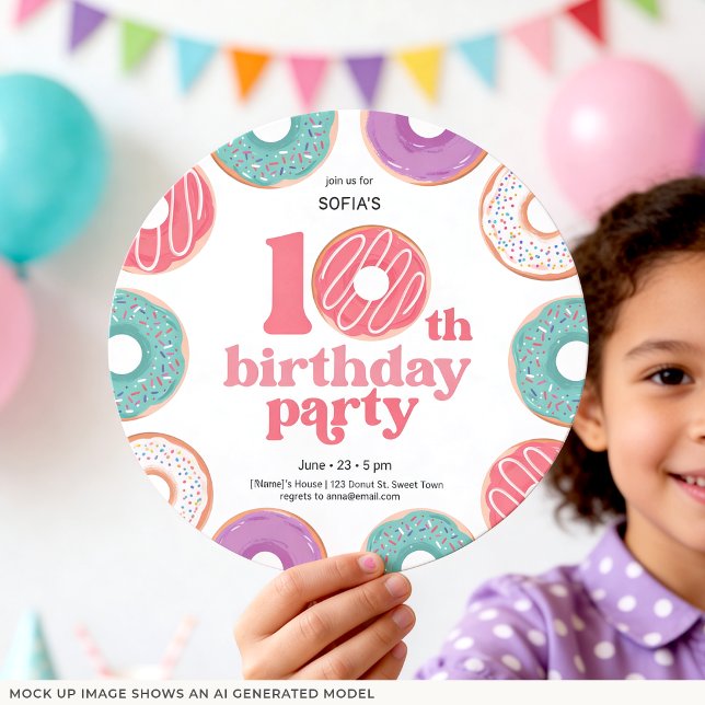 Invitation pour les 10 ans de la Fille de la Fête  (Créateur téléchargé)