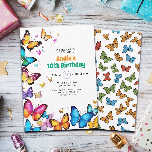 Invitation pour les 10 ans de La Joie des Papillon (Créateur téléchargé)
