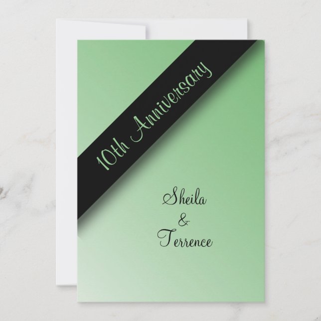 Invitation pour les 10 ans de mariage (Devant)