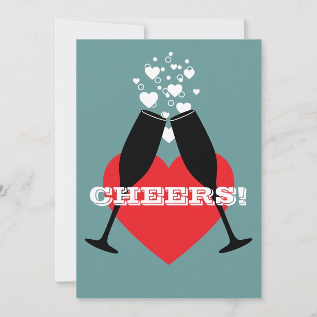 Invitation pour les 10 ans de mariage - Santé ! (Devant)
