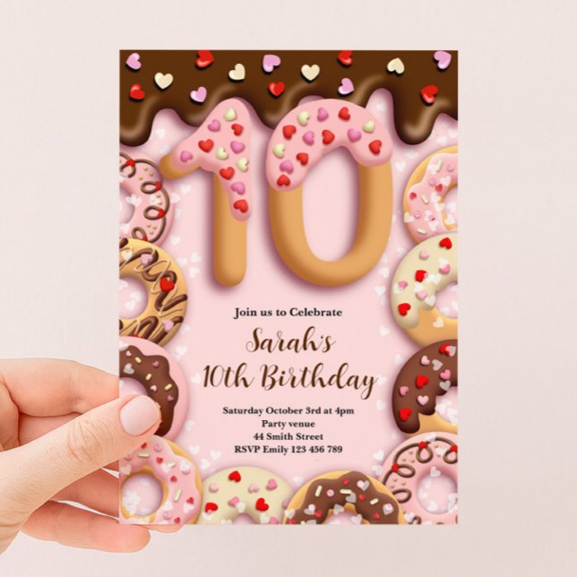 Invitation pour les 10 ans des filles (Créateur téléchargé)