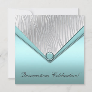 Invitation pour les 15 ans de la Quinceanera Zèbre