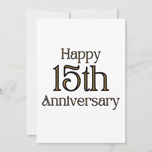 Invitation pour les 15 ans de mariage (Devant)