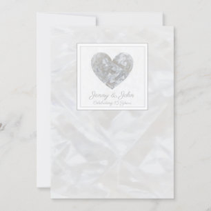 Invitation pour les 15 ans de mariage coeur crista