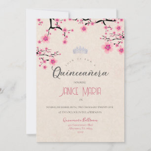 Invitation pour les 15 ans sous les cerisiers en f