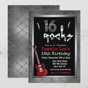 Invitation pour les 16 ans Rockstar Guitar