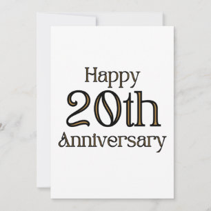 Invitation pour les 20 ans de mariage