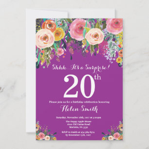 Invitation pour les 20 ans de surprise florale vio
