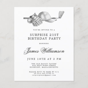 Invitation pour les 21 ans de Surprise Golf au bud