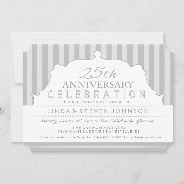 Invitation pour les 25 ans de célébration avec une (Devant)