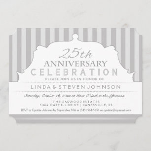 Invitation pour les 25 ans de célébration avec une