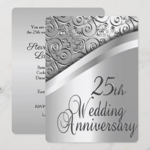 Invitation pour les 25 ans de mariage