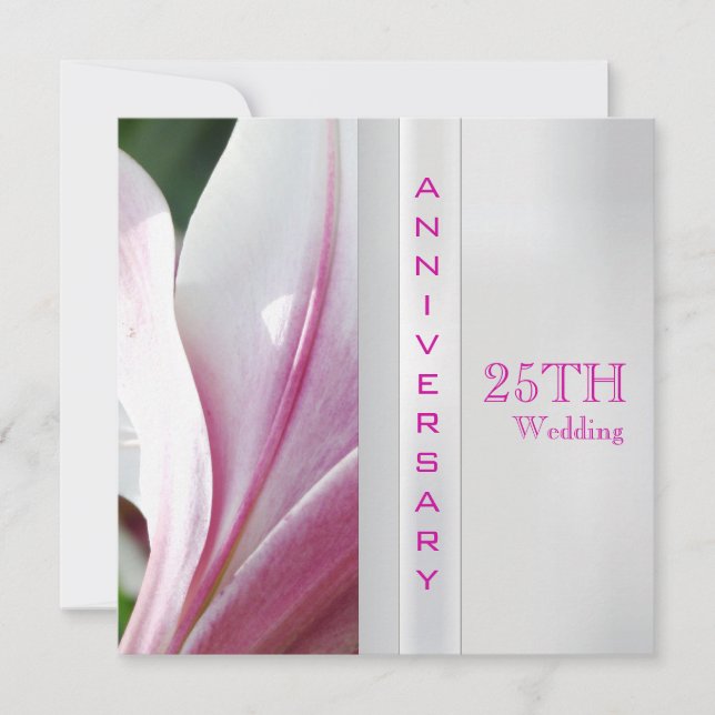 Invitation pour les 25 ans de mariage (Devant)
